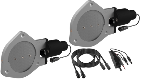 QTP 4in Bolt-On QTEC Dual Electric Cutout Valves - Pair