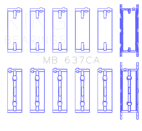 King Engine Bearings BMW S85B50A Main Bearing Set