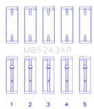 King Engine Bearings Nissan SR20DE/DET 2.0L Performance Main Bearing Set - Size STDX