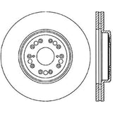 StopTech Sport Slotted (CRYO) 95-00 Lexus LS Front Right Rotor
