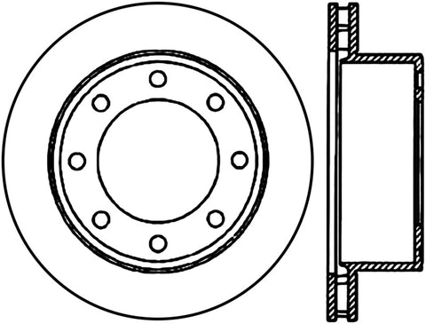 StopTech Power Slot 00-05 Ford Excursion / 01-04 F250 2WD/4WD Rear Left Slotted CRYO Rotor