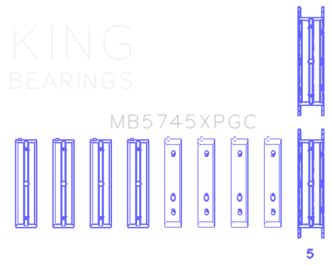 King Engine Bearings Subaru FA20/Toyota 4U-GSE pMaxKote Performance Main Bearing Set - Size STD