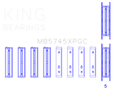 King Engine Bearings Subaru FA20/Toyota 4U-GSE pMaxKote Performance Main Bearing Set - Size STDX