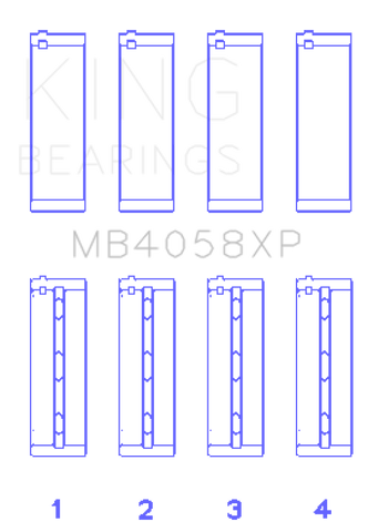 King Engine Bearings Nissan VQ35DE Performance Main Bearing Set - Size STD