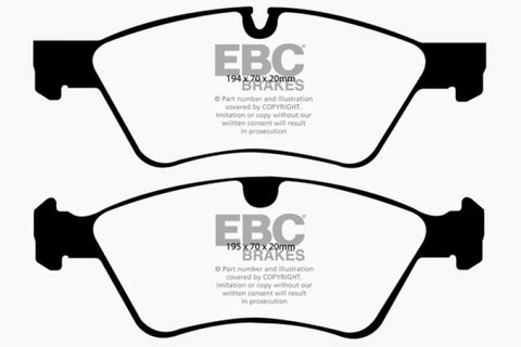 EBC 07-09 Mercedes-Benz R-Class R320 3.0 TD Greenstuff Front Brake Pads