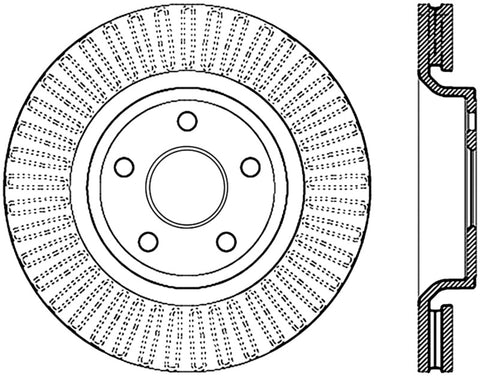 StopTech Drilled Sport Brake Rotor 11-17 Jeep Grand Cherokee (Excluding SRT8)