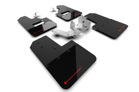 Rally Armor 21-25 Ford Bronco (Plstc Bmpr + RB - NO Rptr/Sprt) Blk Mud Flap w/Red Logo
