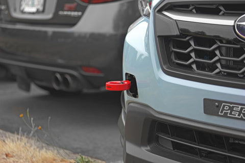 PERRIN 22-25 Subaru WRX / 18-23 Crosstrek / 20-25 OBXT / 17-23 Impreza Tow Hook Kit (Front) - Red