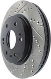 StopTech 05-10 GMC Sierra 1500 (w Rear Drum) / 07-09 GMC Yukon Front Right Slotted & Drilled Rotor