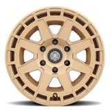 ICON Compass 17x8.5 6x135 6mm Offset 5in BS Satin Brass Wheel