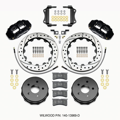 Wilwood Narrow Superlite 4R Rear Kit 12.88in Drilled 2007-up Jeep JK w/Lines