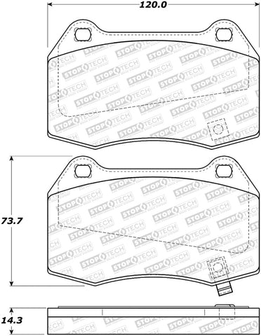 StopTech Sport Brake Pads w/Shims and Hardware - Rear