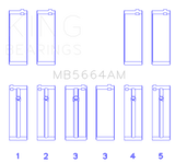 King Engine Bearings Nissan QR25DE DOHC 16 Valves Main Bearing Set - Size STD