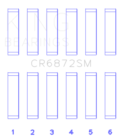 King Engine Bearings Toyota 1GR-FE Connecting Rod Bearing Set - Size STD