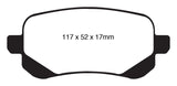 EBC 08-11 Chrysler Town & Country 3.3 Yellowstuff Rear Brake Pads