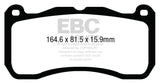 EBC 13-14 Ford Mustang 5.8 Supercharged (GT500) Shelby Yellowstuff Front Brake Pads