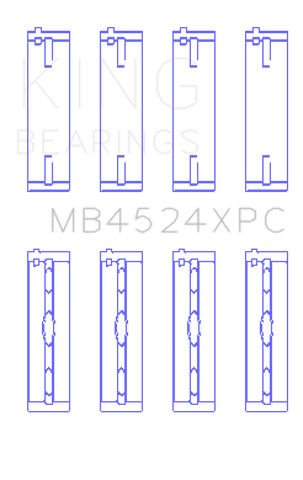 King Engine Bearings Nissan VR38DETT pMaxKote Crankshaft Main Bearing Set - Size STDX