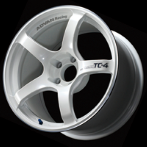 Advan TC4 17x7.0 +42 4-100 Racing White Metallic & Ring Wheel