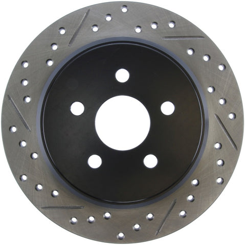 StopTech 03-09 Chrysler PT Cruiser Tur / 03-05 Dodge Neon SRT-4 Rear Right Slotted & Drilled Rotor