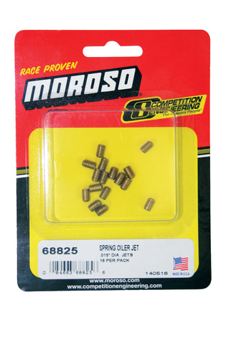 Moroso Spring Oiler Jets - .015in Diameter Orifice - 16 Pack