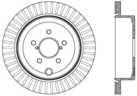 StopTech Power Slot 13 Scion FR-S / 13 Subaru BRZ Rear Left Slotted Rotor