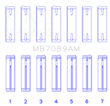 King Engine Bearings Audi/Volkswagen ABV/AES/AUE Crankshaft Main Bearing Set (Set of 7) - Size STD