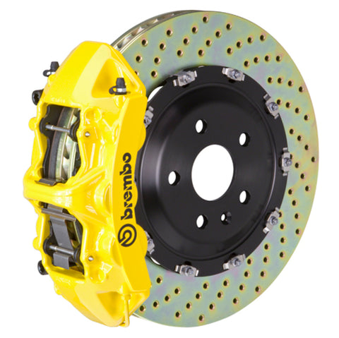 Brembo 00-02 RS4 Front GT BBK 6 Piston Cast 380x34 2pc Rotor Drilled- Yellow