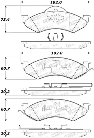 StopTech Street Select Brake Pads - Front