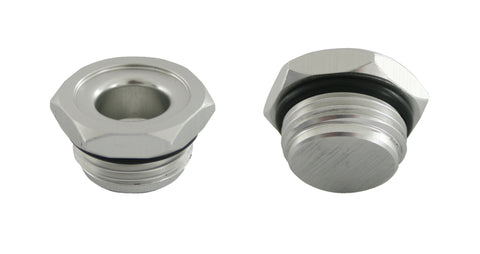 Moroso -12An Plug w/O-Ring - Aluminum - Single