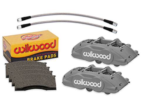 Wilwood 65-67 Ford Mustang D11 Calipers w/ Pads & Lines - Anodized