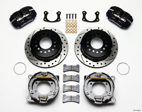 Wilwood Dynapro Low-Profile 11.00in P-Brake Kit Drilled New Big Ford 2.50in Off Staggerd Mount