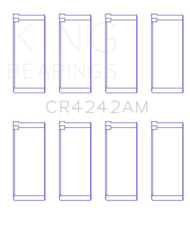 King Engine Bearings Honda 97ci 1.6L L4 B16A2/B16A3 Rod Bearing Set - Size STD