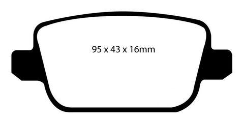 EBC 07-12 Land Rover LR2 3.2 Greenstuff Rear Brake Pads