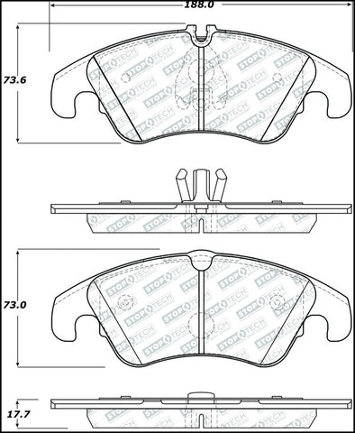 StopTech Street Select 08-17 Audi A5 Front Brake Pads