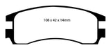 EBC 00-05 Buick Le Sabre (FWD) 3.8 (15in Wheels) Redstuff Rear Brake Pads