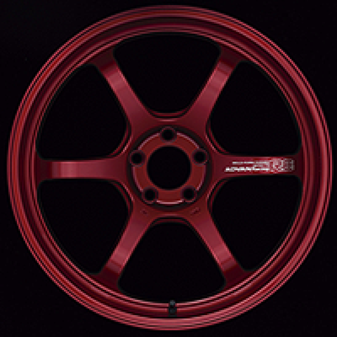 Advan R6 18x8.5 +45 5-100 Racing Candy Red Wheel