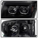 xTune Ford F150 09-14 Projector Headlights Halogen Model Only LED Halo Black PRO-JH-FF15009-CFB-BK