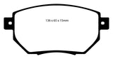 EBC 03-05 Infiniti FX35 3.5 Greenstuff Front Brake Pads
