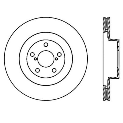 StopTech Power Slot 02-10 WRX Front Left SportStop Slotted Rotor