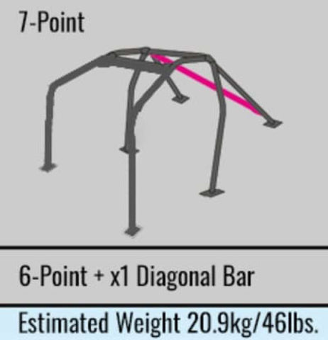 Cusco 91-95 Honda Civic EG6 (Non-Sunroof) 2 Psgr/7Pt Chromoly Dash-Thru RHD Roll Cage (S/O No Cncl.)
