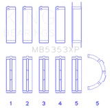 King Engine Bearings Ford 281 4.6L SOHC 16V Performance Main Bearing Set - Size STD