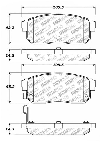 StopTech 04-11 Mazda RX-8 Street Select Rear Brake Pads