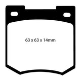 EBC 67-70 Ford Cortina 1.6 Yellowstuff Front Brake Pads