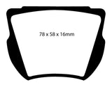 EBC 59-64 Daimler SP250 2.5 Greenstuff Front Brake Pads