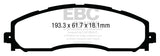EBC 13+ Ford F250 (inc Super Duty) 6.2 (2WD) Greenstuff Rear Brake Pads