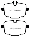 EBC 10+ BMW 535i 3.0 Turbo (F10) Greenstuff Rear Brake Pads