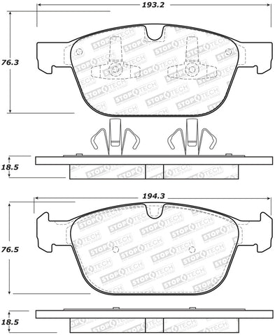 StopTech Street Brake Pads - Rear