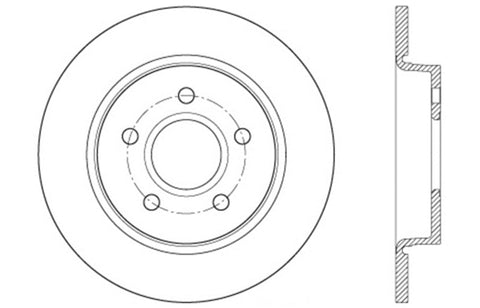 StopTech 13 Ford Focus ST Drilled Right Rear Rotor