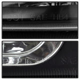 xTune Chevy Silverado 2500HD 03-06 Crystal Headlights w/ Bumper Lights Black HD-JH-CSIL03-AM-BK-SET