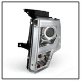 Spyder Ford F150 13-14 Projector Factory Xenon Model- Light Bar DRL Chrm PRO-YD-FF15013-LBDRL-HID-C